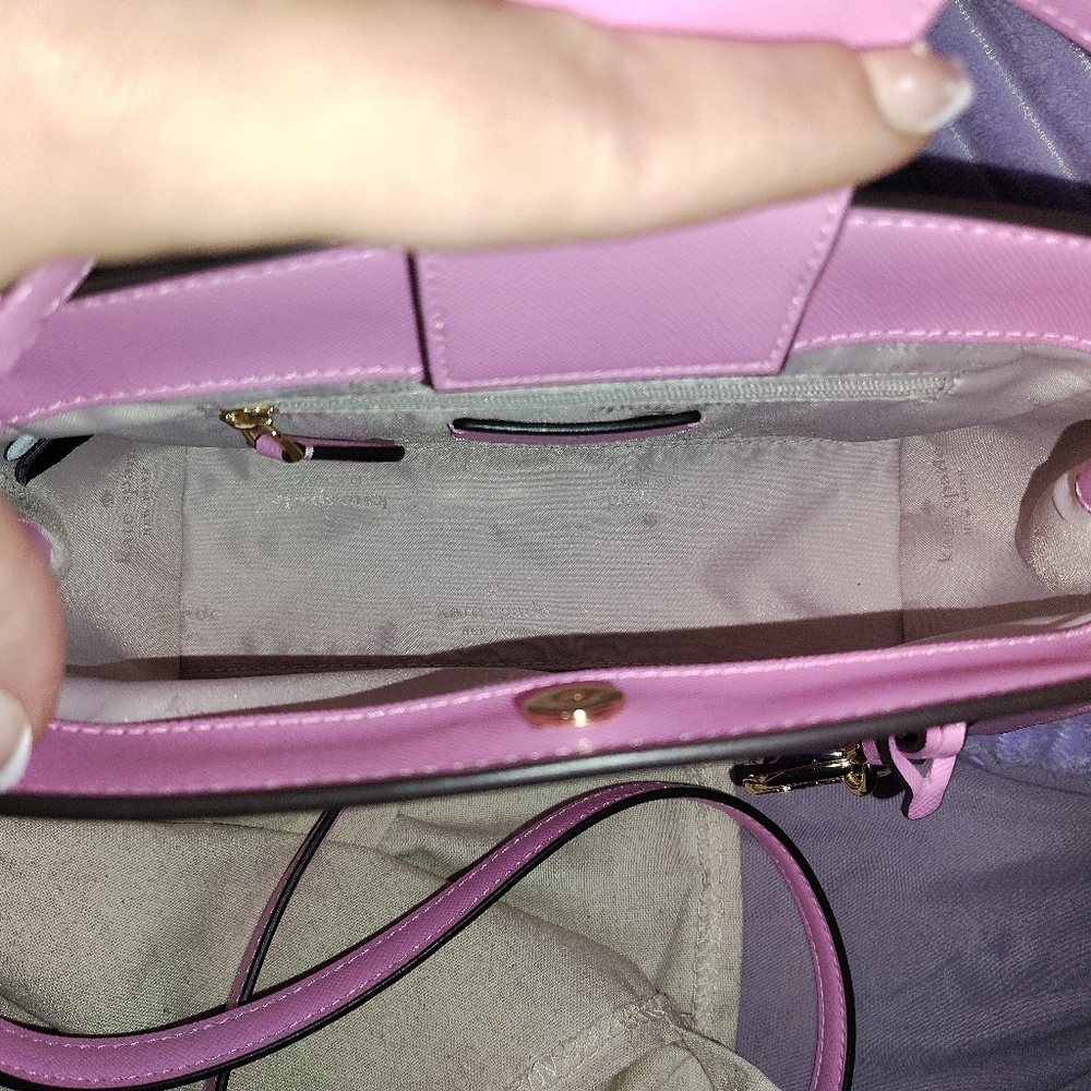 Kate Spade Madison Saffiano Leather Satchel In Surf Pink - Picture 9 of 10